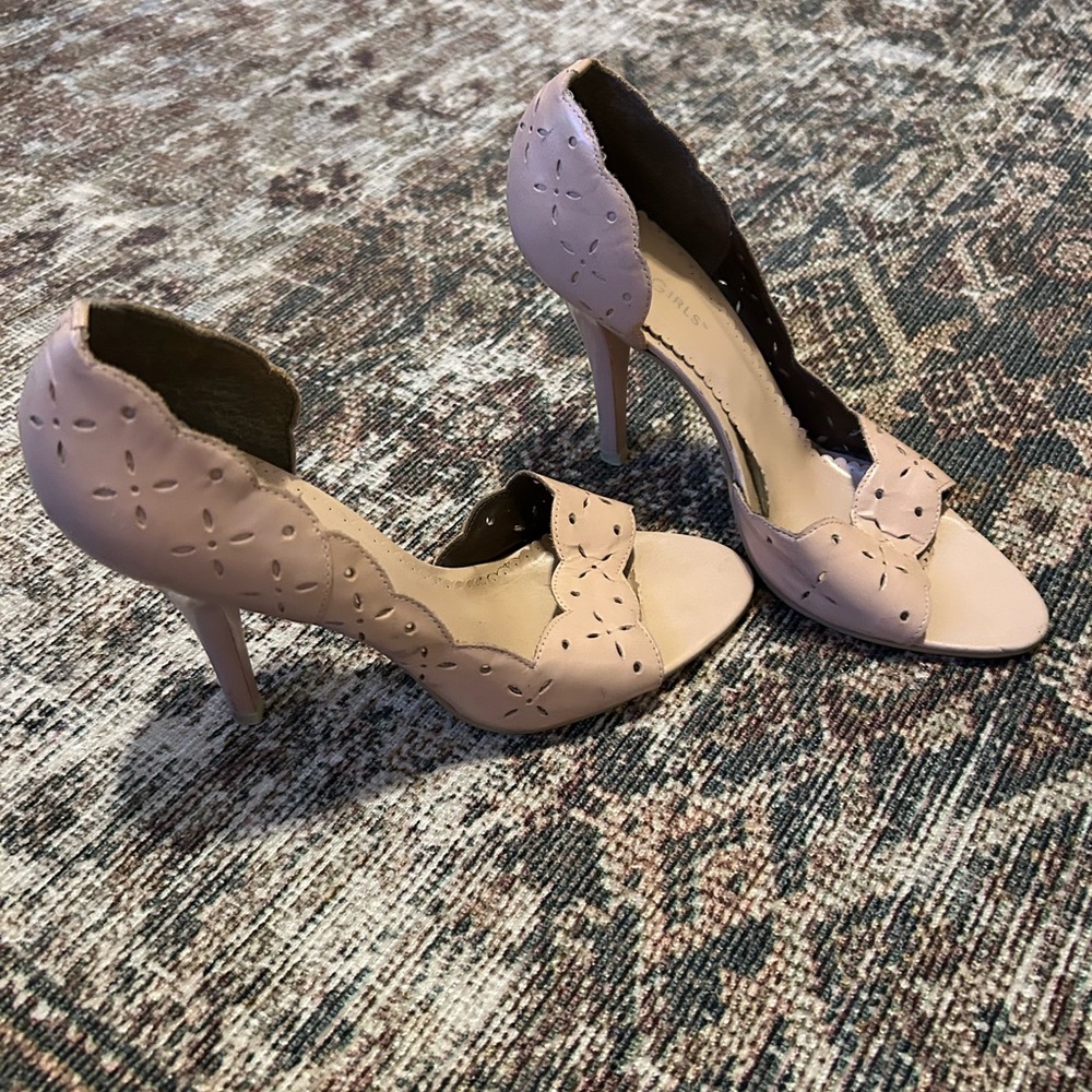 BCBG Blush Pink Cutout Heels
